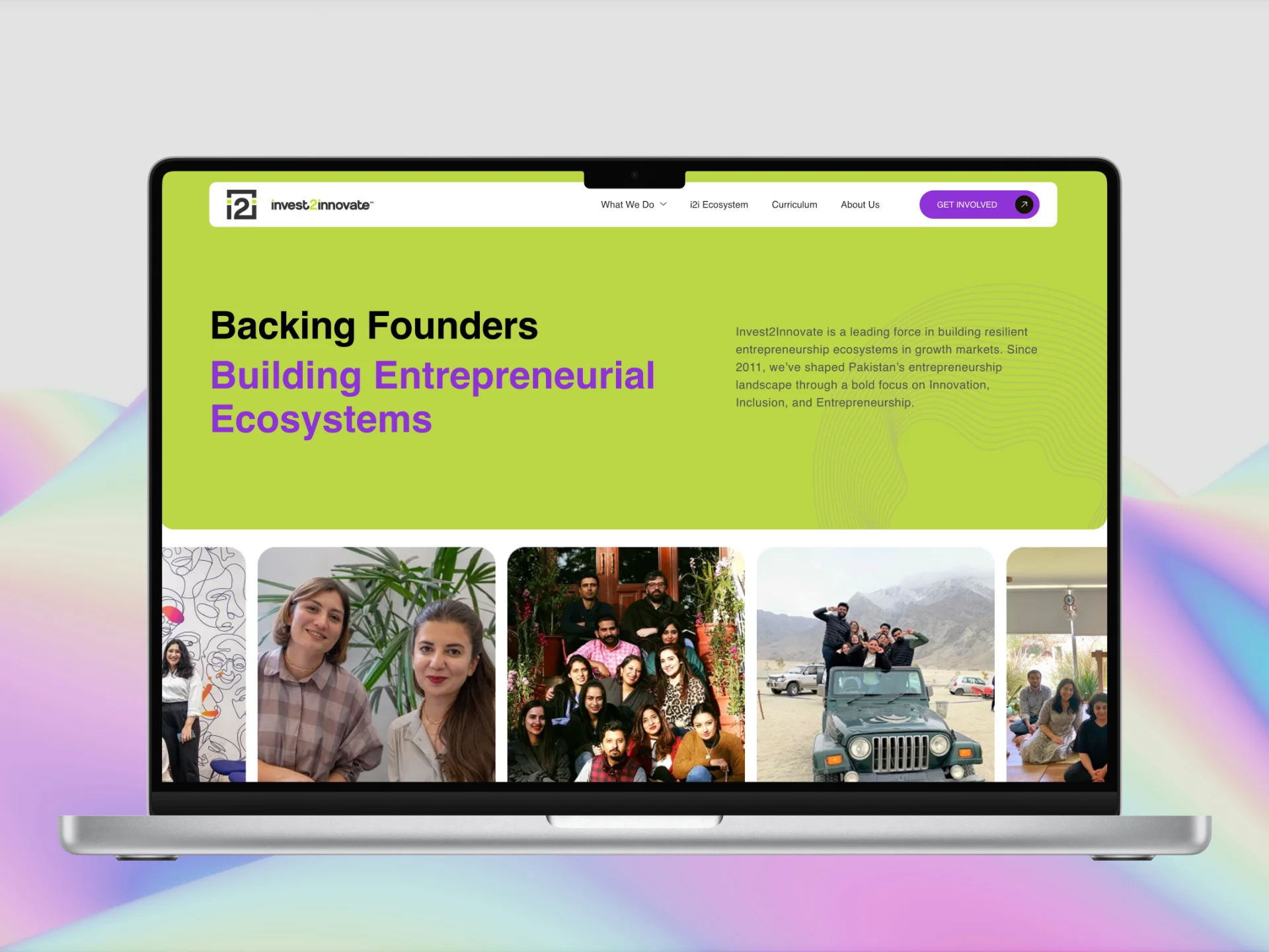 Startup Community Website Development — view 1