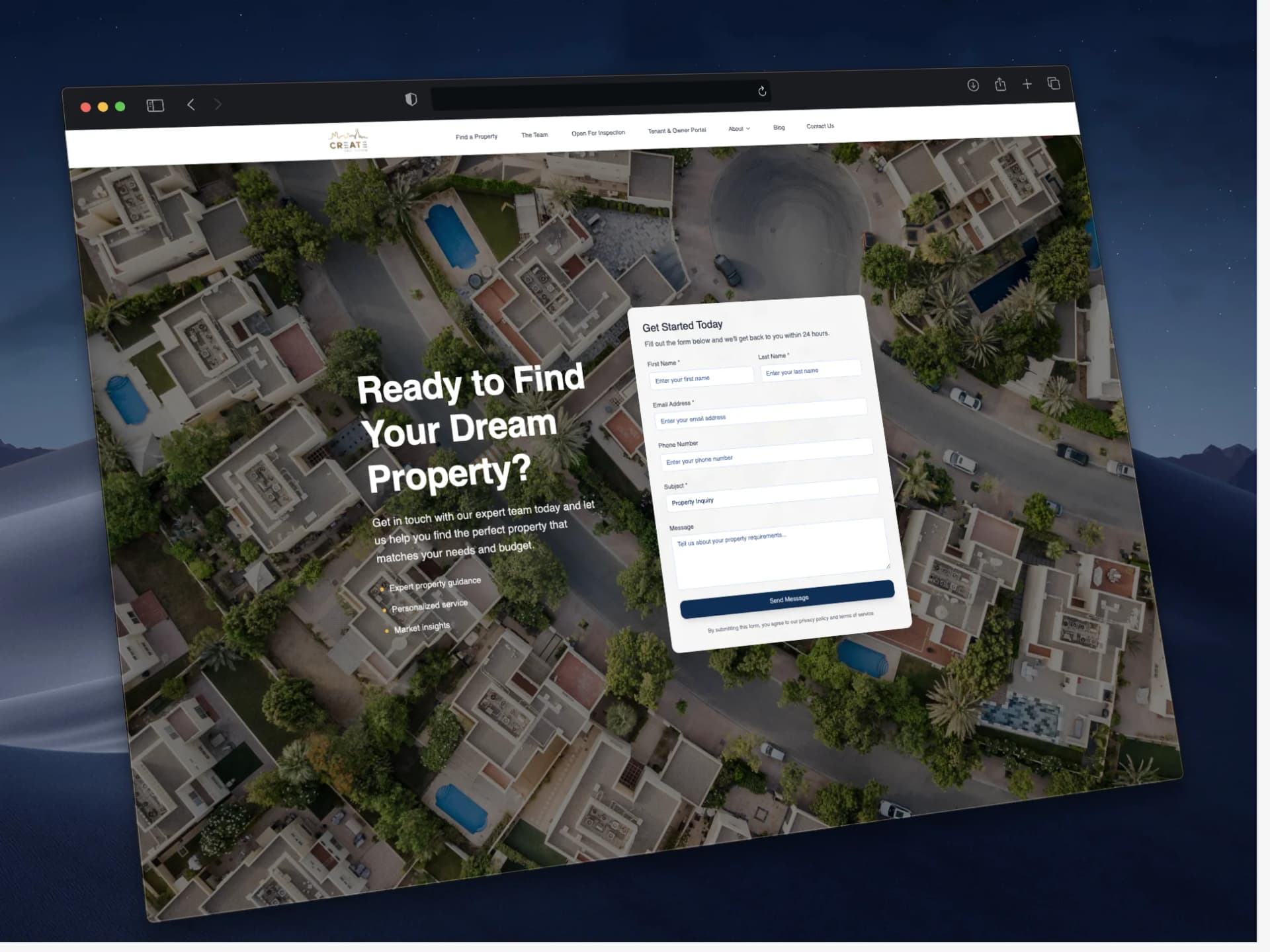 Create VIC – Real Estate Website Revamp & CRM Integration — view 3